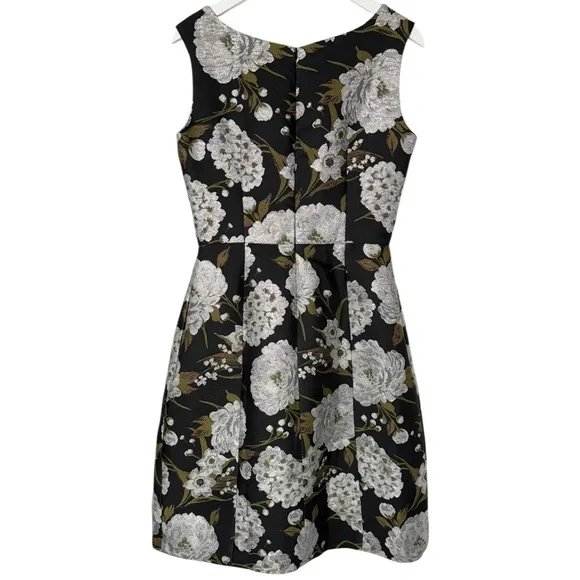 Samantha Sung Rachel‎ Dress Balconies Brocade Floral Metallic Dress Size 6 NWT